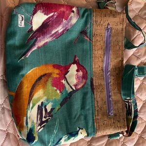 Colorful Bird Print Crossbody Bag